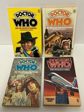 Vintage Doctor Who Paperback Book Lot of 4